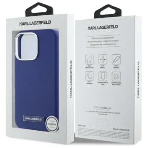 Karl Lagerfeld KLHMP16LPGMSRPB Apple iPhone 16 Pro 6.3" dėklas telefonui mėlynos spalvos FW Metal Plate MagSafe - Image 8