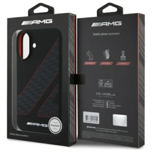 AMG AMHMP16S2SCFR Apple iPhone 16 6.1" dėklas telefonui juodos spalvos Checkered Flag Pattern MagSafe - Image 8