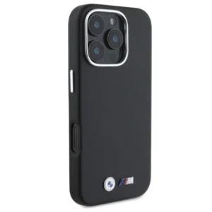 BMW BMHCP16L23PMWK Apple iPhone 16 Pro 6.3" dėklas telefonui juodos spalvos M Smooth Full Wrapped Metal - Image 4