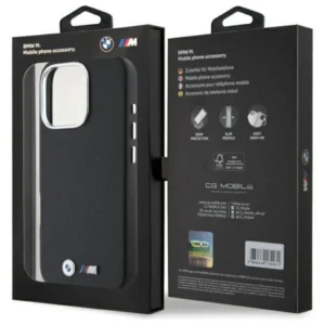 BMW BMHCP16L23PMWK Apple iPhone 16 Pro 6.3" dėklas telefonui juodos spalvos M Smooth Full Wrapped Metal - Image 8