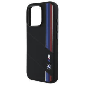 BMW BMHMP16L23SCUK Apple iPhone 16 Pro 6.3" dėklas telefonui juodos spalvos Silikoninis Cut Tricolor Lines MagSafe - Image 6