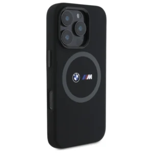 BMW BMHMP16L23SROK Apple iPhone 16 Pro 6.3" dėklas telefonui juodos spalvos M Silikoninis Printed Ring MagSafe - Image 4