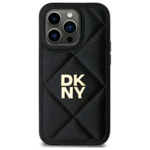 DKNY DKHCP14LPQDSLK Apple iPhone 14 Pro 6.1" dėklas telefonui juodos spalvos Quilted Stack Logo - Image 3