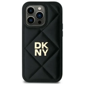 DKNY DKHCP14SPQDSLK Apple iPhone 14 6.1" dėklas telefonui juodos spalvos Quilted Stack Logo - Image 1