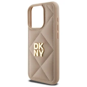 DKNY DKHCP15XPQDSLE Apple iPhone 15 Pro Max 6.7" dėklas telefonui gelsvos spalvos Quilted Stack Logo - Image 6
