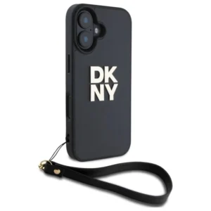 DKNY DKHCP16SPBSWSK Apple iPhone 16 6.1" dėklas telefonui juodos spalvos Wrist Strap Stock Logo - Image 3