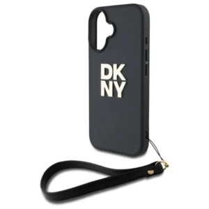 DKNY DKHCP16SPBSWSK Apple iPhone 16 6.1" dėklas telefonui juodos spalvos Wrist Strap Stock Logo - Image 5
