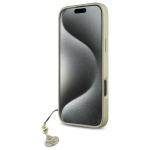 Guess GUHCP16LGF4GBR Apple iPhone 16 Pro 6.3" dėklas telefonui rudos spalvos 4G Charms Collection - Image 5