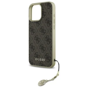Guess GUHCP16LGF4GBR Apple iPhone 16 Pro 6.3" dėklas telefonui rudos spalvos 4G Charms Collection - Image 6