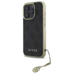 Guess GUHCP16LGF4GGR Apple iPhone 16 Pro 6.3" dėklas telefonui juodos spalvos 4G Charms Collection - Image 2