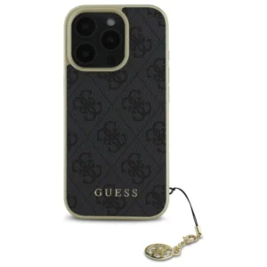 Guess GUHCP16LGF4GGR Apple iPhone 16 Pro 6.3" dėklas telefonui juodos spalvos 4G Charms Collection - Image 3