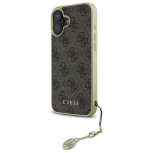 Guess GUHCP16SGF4GBR Apple iPhone 16 6.1" dėklas telefonui rudos spalvos 4G Charms Collection - Image 2