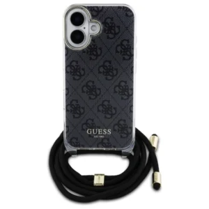 Guess GUHCP16SHC4SEK Apple iPhone 16 6.1" dėklas telefonui juodos spalvos Crossbody Cord 4G Print - Image 2