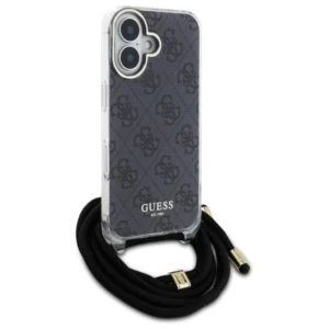 Guess GUHCP16SHC4SEK Apple iPhone 16 6.1" dėklas telefonui juodos spalvos Crossbody Cord 4G Print - Image 3