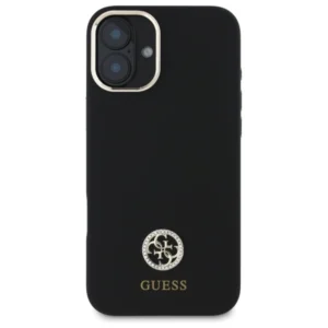 Guess GUHCP16SM4DGPK Apple iPhone 16 6.1" dėklas telefonui juodos spalvos Silikoninis Logo Strass 4G - Image 3