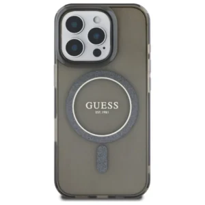 Guess GUHMP16LHFGEREK Apple iPhone 16 Pro 6.3" dėklas telefonui juodos spalvos IML Glitter Circle MagSafe - Image 3