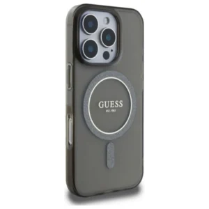 Guess GUHMP16LHFGEREK Apple iPhone 16 Pro 6.3" dėklas telefonui juodos spalvos IML Glitter Circle MagSafe - Image 4
