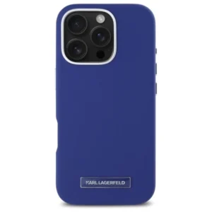 Karl Lagerfeld KLHMP16XPGMSRPB Apple iPhone 16 Pro Max 6.9" dėklas telefonui mėlynos spalvos FW Metal Plate MagSafe - Image 3