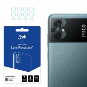 3MK Lens Protect Xiaomi Poco M5 telefono kameros objektyvo apsauga 4vnt