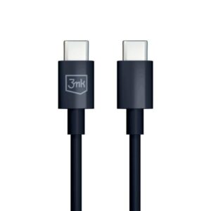 3MK Hyper Kabelis USB-C - USB-C 100W 1.2m juodos spalvos Kabelis - Image 8
