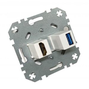 Lizdas HDMI+USB LIREGUS EPSILON, smėlio spalvos - Image 3