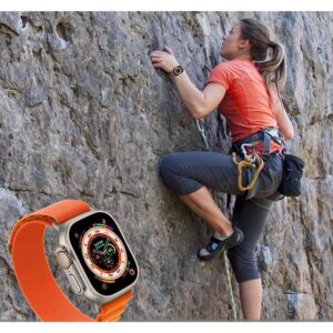 Apyrankė Apple Watch 4 / 5 / 6 / 7 / 8 / SE / Ultra (42 / 44 / 45 / 49 mm) Tech-Protect Nylon Pro oranžinės spalvos - Image 5