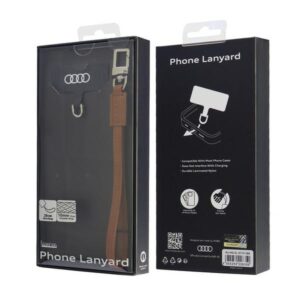 Audi universali virvelė telefonui 28cm 10mm Leather rudos spalvos AU-HSLSL-GT/D1-BN - Image 3