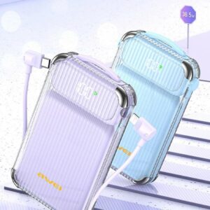 AWEI PowerBank P89K 10000mAh 38,5W juodos spalvos + kabelis PD/Lightning - Image 3