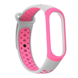 Beline apyrankė Mi Band 3/4 design rožinės ir pilkos spalvos