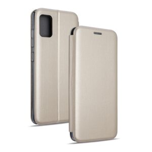 Beline Book Magnetic Samsung A02s A025 dėklas telefonui aukso spalvos