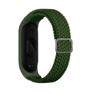 Beline apyrankė Mi Band 3/4 Textile žalios spalvos