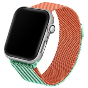 Beline apyrankė Apple Watch Steel 38/40/41mm žalios ir oranžinės spalvos - Image 1