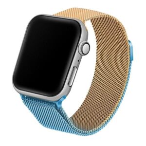 Beline apyrankė Apple Watch Steel 38/40/41mm mėlynos ir aukso spalvos - Image 1