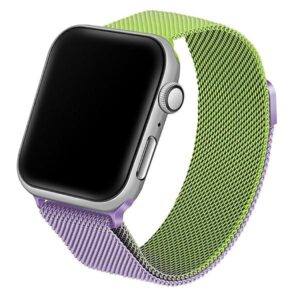 Beline apyrankė Apple Watch Steel 42/44/45/49mm žalios ir violetinės spalvos
