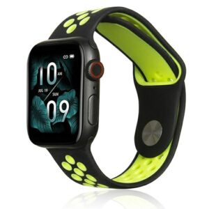 Beline apyrankė Apple Watch Sport silikoninė 38/40/41mm juodos ir laimo spalvos