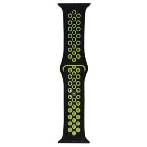 Beline apyrankė Apple Watch Sport silikoninė 38/40/41mm juodos ir laimo spalvos - Image 2