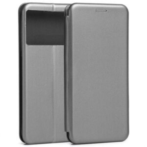 Beline Book Magnetic Xiaomi Poco M5 dėklas telefonui plieno spalvos