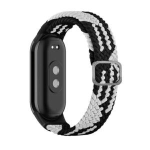 Beline apyrankė Mi Band 9/8 Textile juodos ir baltos spalvos