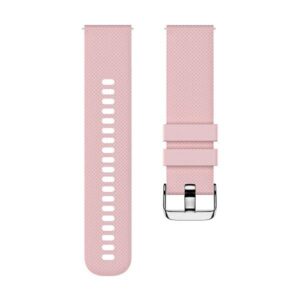 Beline apyrankė Watch 20mm Grid Texture silikoninė rožinės spalvos box - Image 3