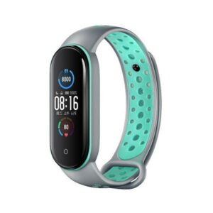 Beline apyrankė Design Mi Band 7/6/5 pilkos ir žalios spalvos