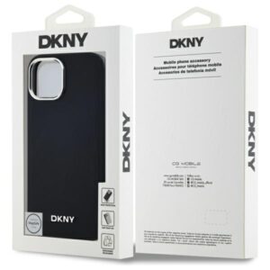 DKNY DKHMP15SPSCMCLK Apple iPhone 15 6.1" dėklas telefonui juodos spalvos Plain Logo MagSafe - Image 8