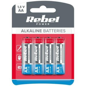 Alkaline baterija REBEL LR6 4vnt BAT0061B