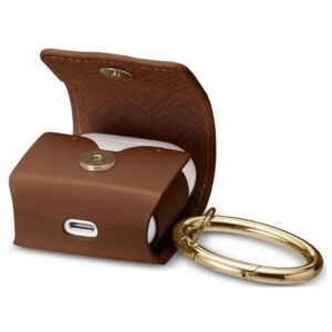 Spigen La Manon AirPods 1/2 Case PU Leather rudos spalvos 074CS26378 - Image 3