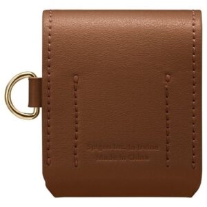 Spigen La Manon AirPods 1/2 Case PU Leather rudos spalvos 074CS26378 - Image 4