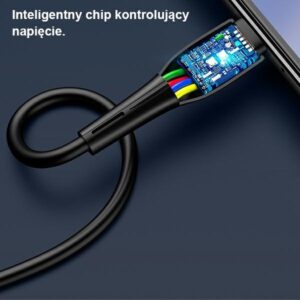 USAMS Kabelis U38 microUSB 4A Fast Charge for OPPO 1m baltos spalvos SJ375USB02 (US-SJ375) - Image 5