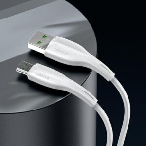 USAMS Kabelis U38 microUSB 4A Fast Charge for OPPO 1m baltos spalvos SJ375USB02 (US-SJ375) - Image 7