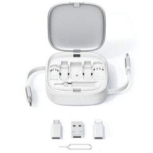 USAMS Kabelis pintas 3in1 MicroUSB/USB-C/Lightning 60W sidabro spalvos SJ650USB02 (US-SJ650) - Image 6