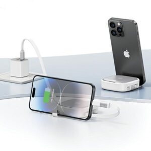 USAMS Kabelis pintas 3in1 MicroUSB/USB-C/Lightning 60W sidabro spalvos SJ650USB02 (US-SJ650) - Image 10