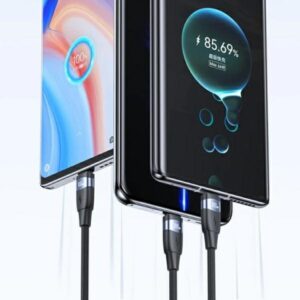 USAMS Kabelis U85 USB-C į USB-C 100W 1.2m PD Fast Charging juodos spalvos SJ632USB01 (US-SJ632) - Image 4