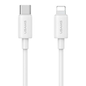 USAMS Ład. siec. 1xUSB-C T65 PD20W PD Fast Charging US-CC226 + kabel USB-C/Lightning US-SJ712 30W baltos spalvos Yi Series OYXLTZ02 - Image 2